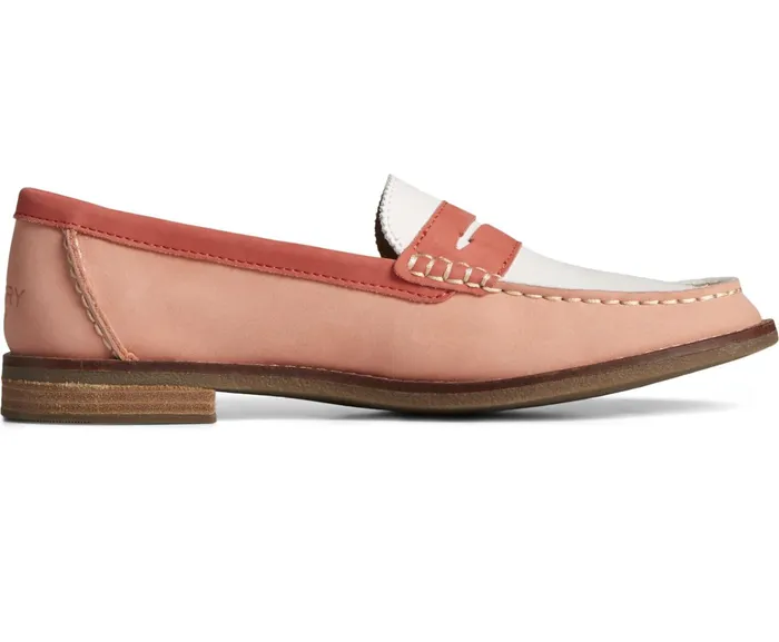 Women Seaport TriTone Penny Loafer Pink Sperry Flats and Loafers