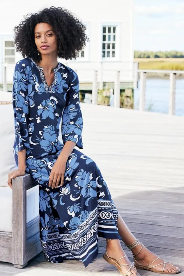 Women Sedona Maxi Dress Menara Bloom Blue White Soft Surroundings Dresses Women Sedona Maxi Dress Menara Bloom Blue White Soft Surroundings Dresses