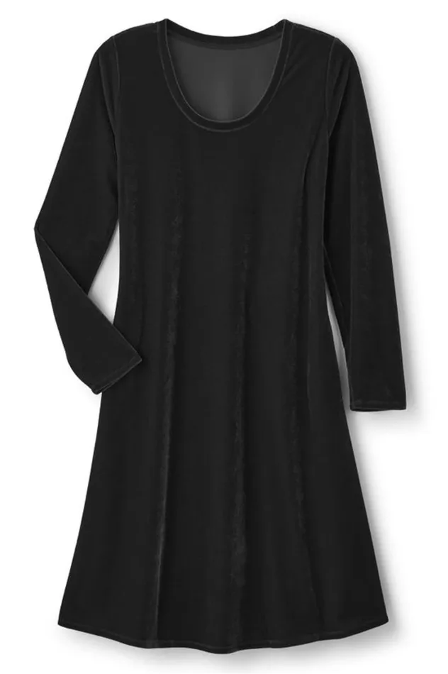 Women Short Santiago Velvet Dress Black Soft Surroundings Dresses Women Short Santiago Velvet Dress Black Soft Surroundings Dresses