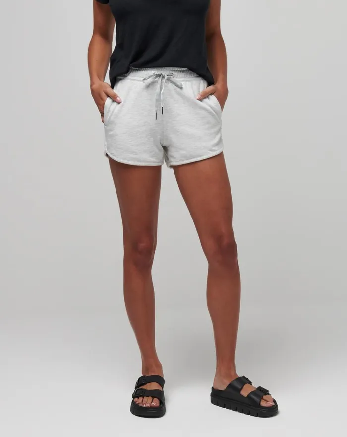 Women Shorts TravisMathew CLOUD FLEECE SHORT 20 Heather Light Grey