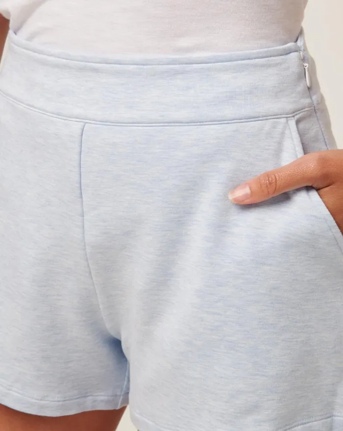 Women Shorts TravisMathew CLOUD TERRY SHORT Heather Kentucky Blue