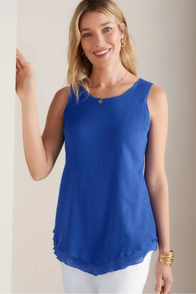 Women Siesta Key Tank Sunkist Coral Soft Surroundings Tops Women Siesta Key Tank Sunkist Coral Soft Surroundings Tops