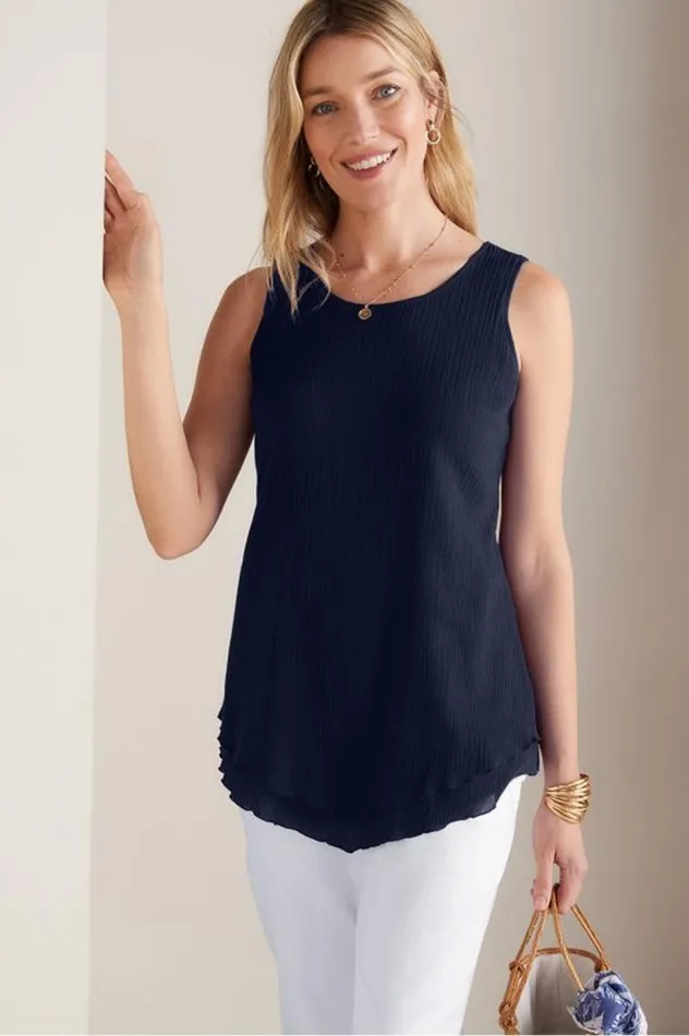Women Siesta Key Tank Sunkist Coral Soft Surroundings Tops Women Siesta Key Tank Sunkist Coral Soft Surroundings Tops