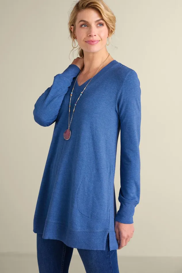Women Siesta Soft Tunic Purple Haze Heather Soft Surroundings Tops Women Siesta Soft Tunic Purple Haze Heather Soft Surroundings Tops