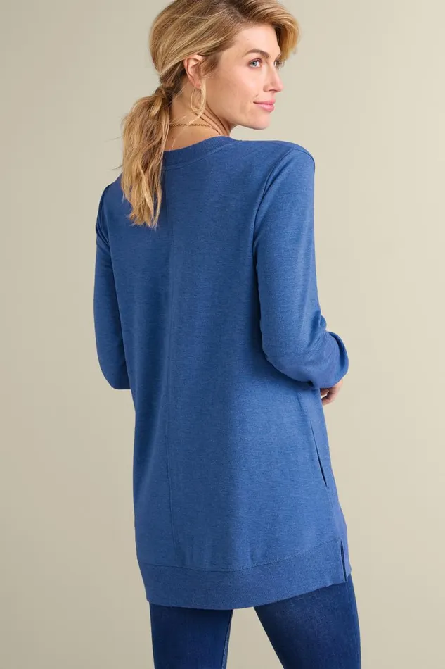 Women Siesta Soft Tunic Purple Haze Heather Soft Surroundings Tops Women Siesta Soft Tunic Purple Haze Heather Soft Surroundings Tops