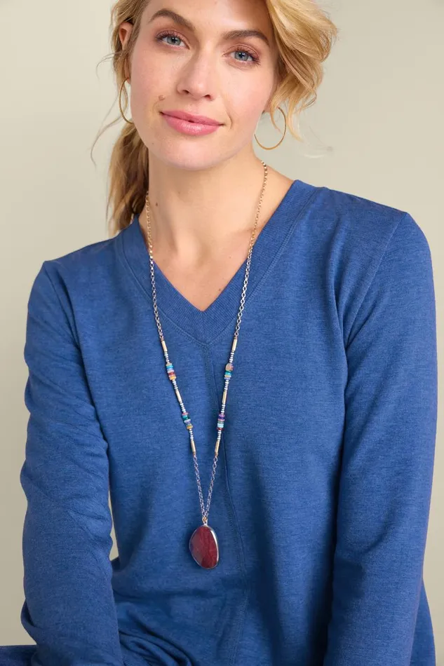 Women Siesta Soft Tunic Purple Haze Heather Soft Surroundings Tops Women Siesta Soft Tunic Purple Haze Heather Soft Surroundings Tops