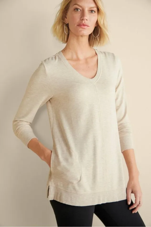 Women Siesta Soft Tunic Purple Haze Heather Soft Surroundings Tops Women Siesta Soft Tunic Purple Haze Heather Soft Surroundings Tops