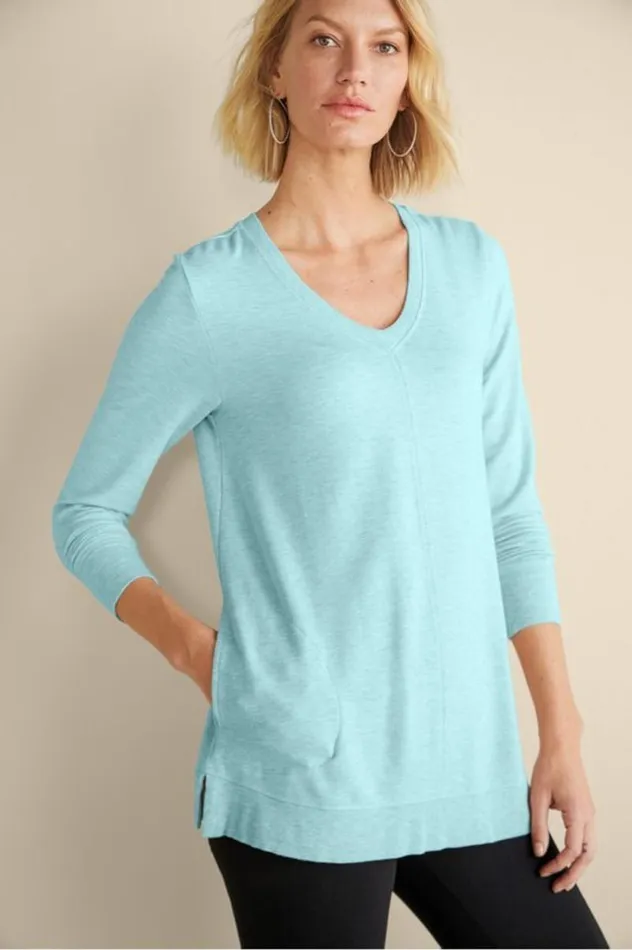 Women Siesta Soft Tunic Purple Haze Heather Soft Surroundings Tops Women Siesta Soft Tunic Purple Haze Heather Soft Surroundings Tops
