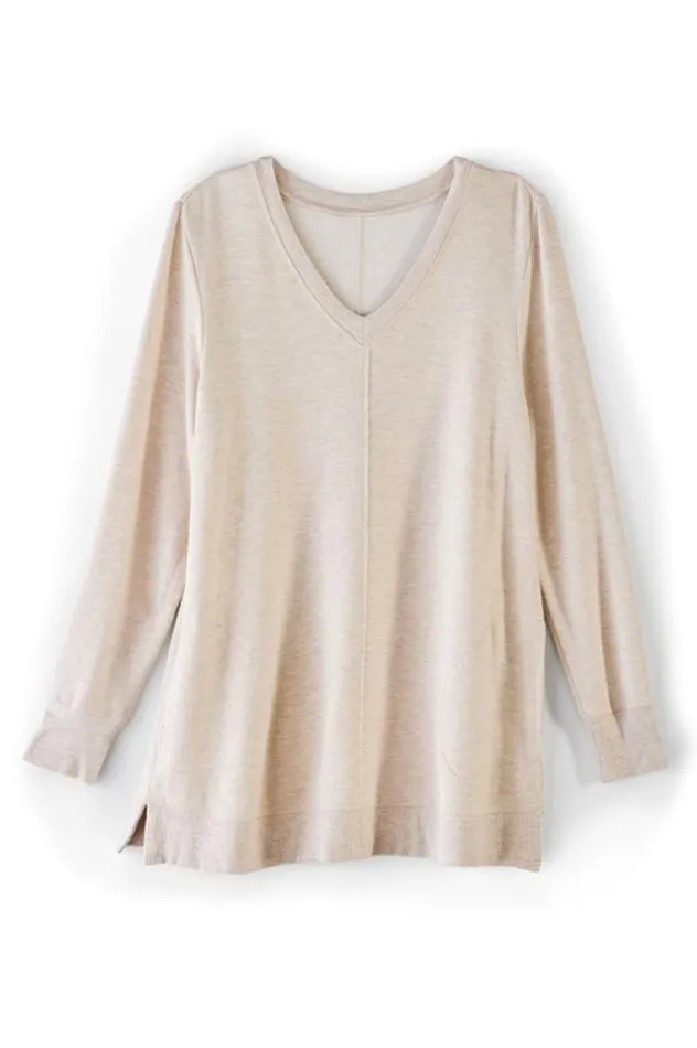 Women Siesta Soft Tunic Purple Haze Heather Soft Surroundings Tops Women Siesta Soft Tunic Purple Haze Heather Soft Surroundings Tops