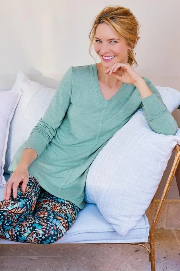 Women Siesta Soft Tunic Purple Haze Heather Soft Surroundings Tops Women Siesta Soft Tunic Purple Haze Heather Soft Surroundings Tops