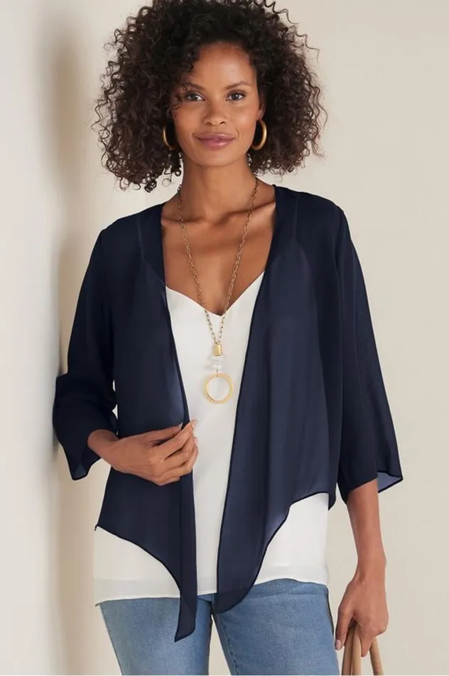 Women Silk Undercover Topper Navy Soft Surroundings Toppers Women Silk Undercover Topper Navy Soft Surroundings Toppers