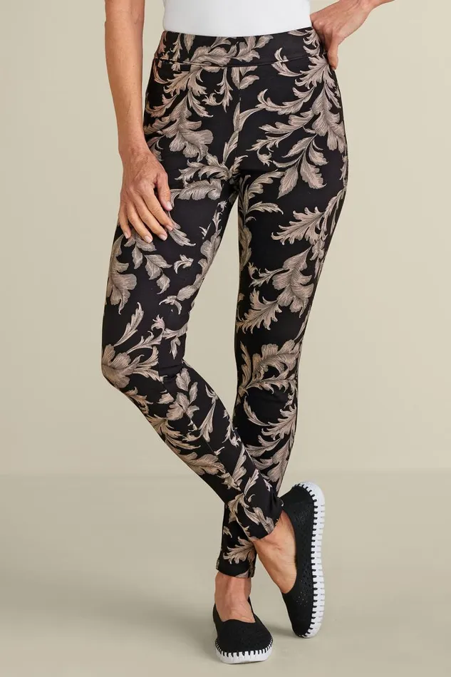 Women Soft Essential Ponte Leggings Black Soft Surroundings Pants