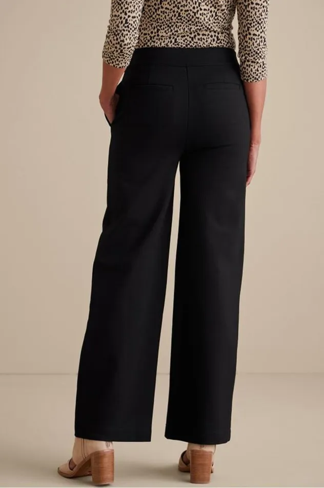 Women Soft Essential Ponte Wide Leg Pants Black Soft Surroundings Pants Women Soft Essential Ponte Wide Leg Pants Black Soft Surroundings Pants