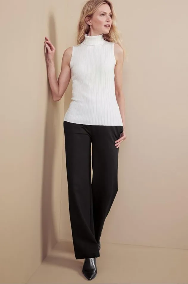 Women Soft Essential Ponte Wide Leg Pants Black Soft Surroundings Pants Women Soft Essential Ponte Wide Leg Pants Black Soft Surroundings Pants
