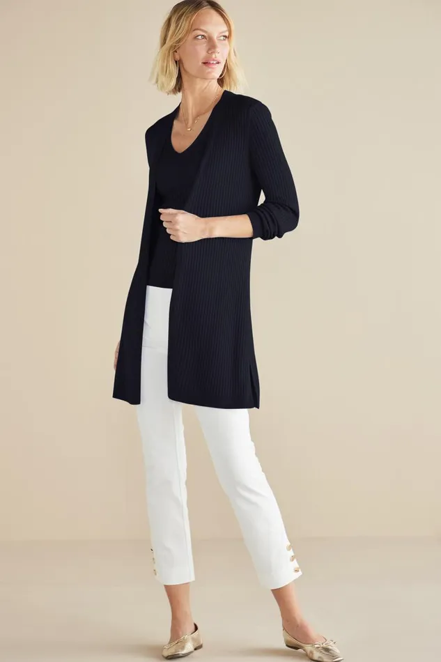 Women Soft Essential Ribbed Long Cardi Jester Red Soft Surroundings Tops Women Soft Essential Ribbed Long Cardi Jester Red Soft Surroundings Tops
