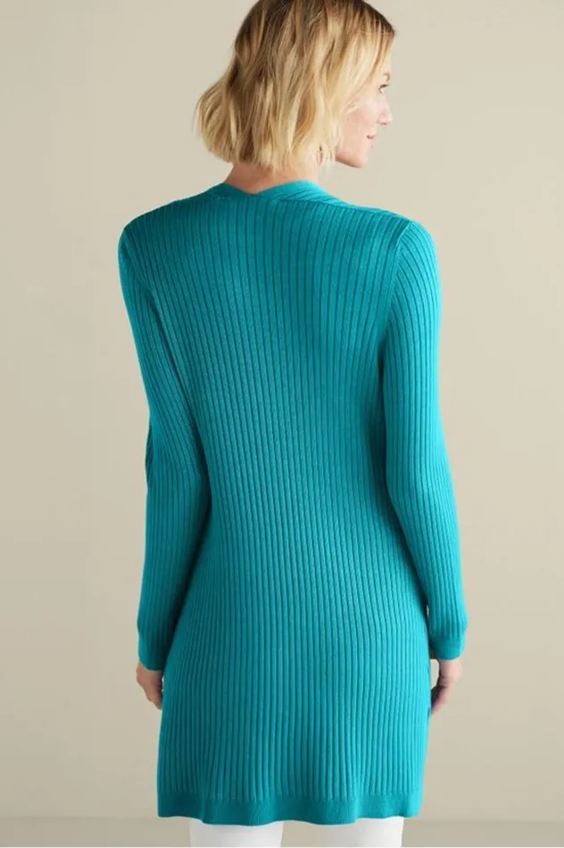 Women Soft Essential Ribbed Long Cardi Jester Red Soft Surroundings Tops Women Soft Essential Ribbed Long Cardi Jester Red Soft Surroundings Tops