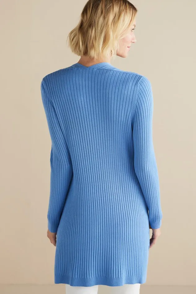 Women Soft Essential Ribbed Long Cardi Jester Red Soft Surroundings Tops Women Soft Essential Ribbed Long Cardi Jester Red Soft Surroundings Tops
