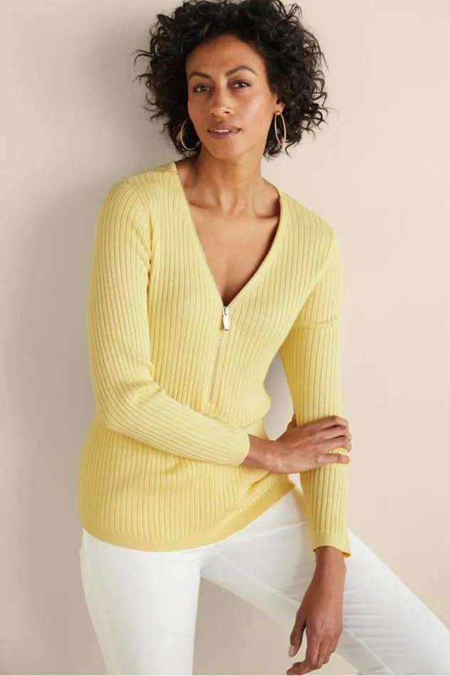 Women Soft Essential Ribbed Valentina Sweater Blue Bonnet Soft Surroundings Tops Women Soft Essential Ribbed Valentina Sweater Blue Bonnet Soft Surroundings Tops