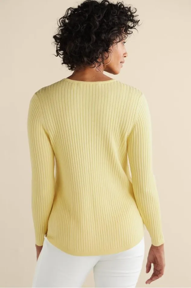 Women Soft Essential Ribbed Valentina Sweater Blue Bonnet Soft Surroundings Tops Women Soft Essential Ribbed Valentina Sweater Blue Bonnet Soft Surroundings Tops