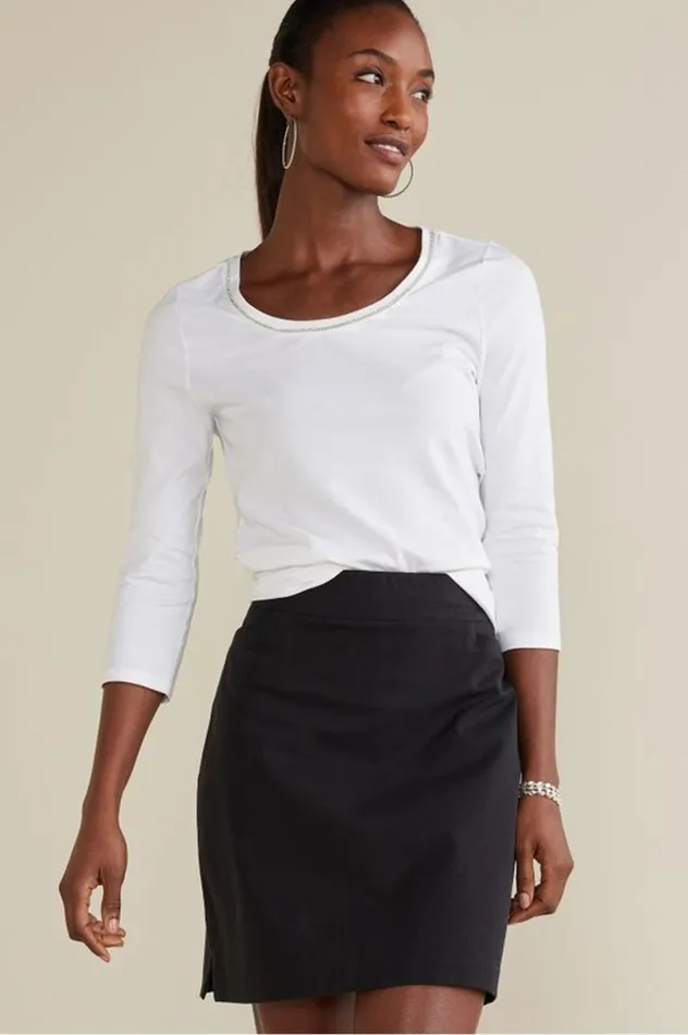 Women Soft Essential Superla Skort Black Soft Surroundings Pants