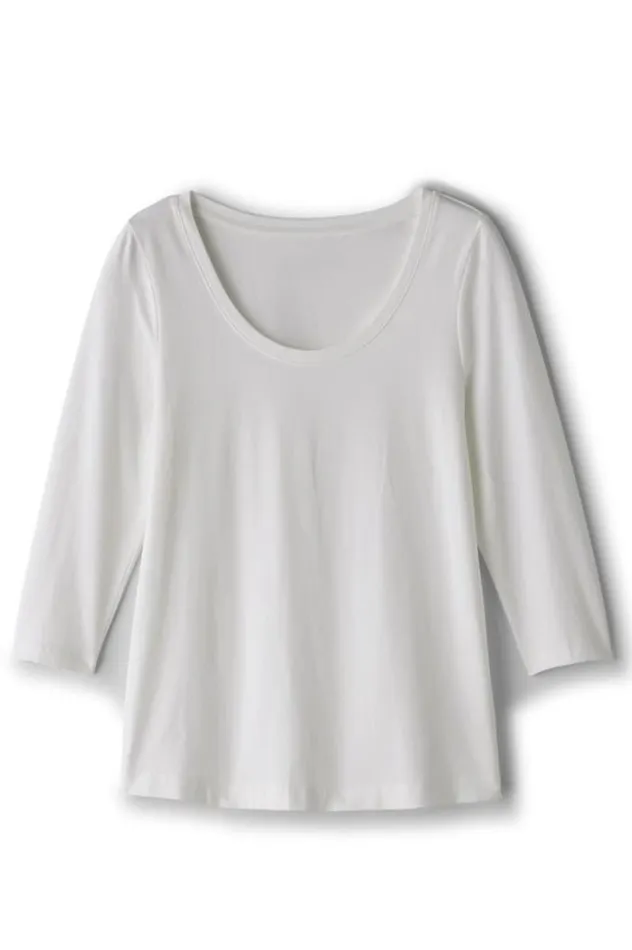 Women Soft Essential Supima 34 Sleeve Tee Orchid Bloom Soft Surroundings Tops Women Soft Essential Supima 34 Sleeve Tee Orchid Bloom Soft Surroundings Tops