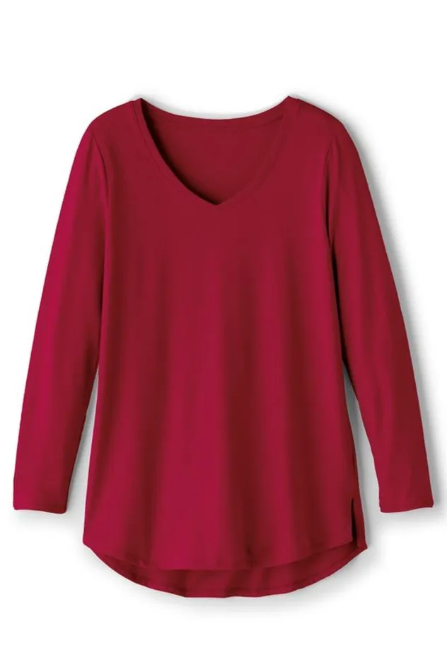 Women Soft Essential Supima Isabel Long Sleeve Tunic Autumnal Patchwork Teal Soft Surroundings Tops Women Soft Essential Supima Isabel Long Sleeve Tunic Autumnal Patchwork Teal Soft Surroundings Tops