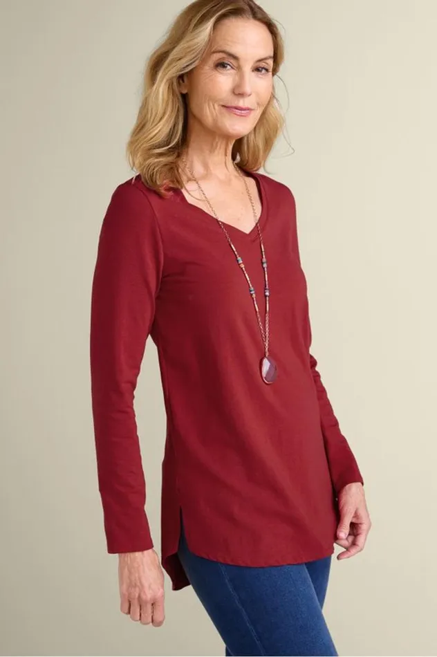 Women Soft Essential Supima Isabel Long Sleeve Tunic Autumnal Patchwork Teal Soft Surroundings Tops Women Soft Essential Supima Isabel Long Sleeve Tunic Autumnal Patchwork Teal Soft Surroundings Tops