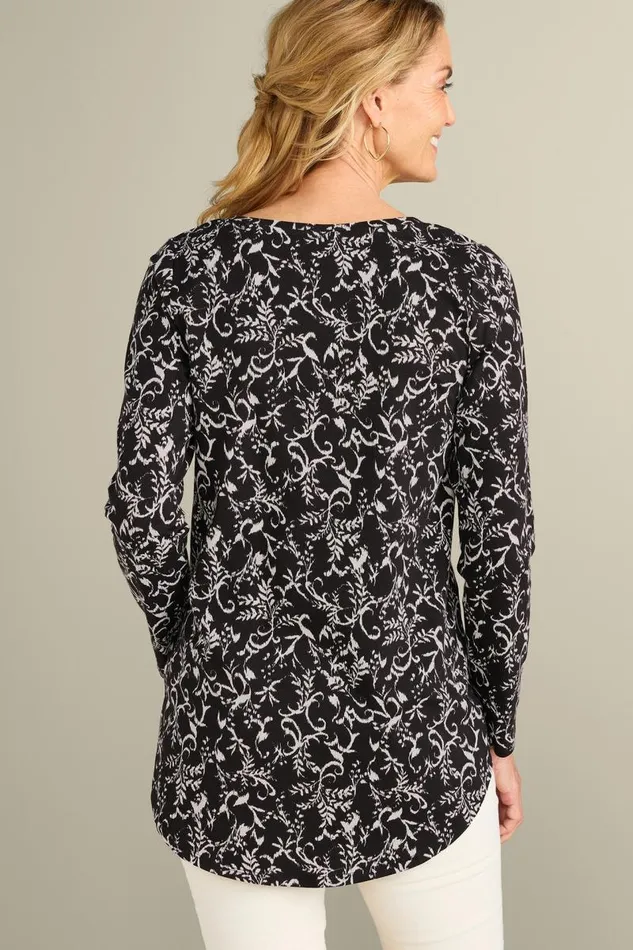 Women Soft Essential Supima Isabel Long Sleeve Tunic Autumnal Patchwork Teal Soft Surroundings Tops Women Soft Essential Supima Isabel Long Sleeve Tunic Autumnal Patchwork Teal Soft Surroundings Tops