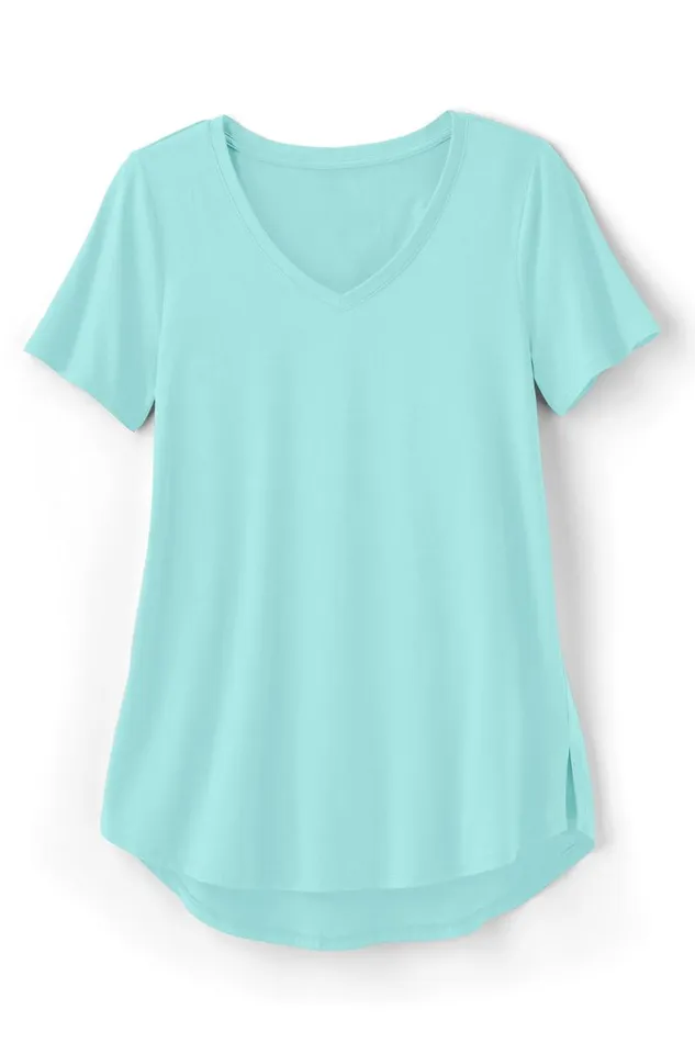 Women Soft Essential Supima Isabel Short Sleeve Tunic Rumba Red Soft Surroundings Tops Women Soft Essential Supima Isabel Short Sleeve Tunic Rumba Red Soft Surroundings Tops