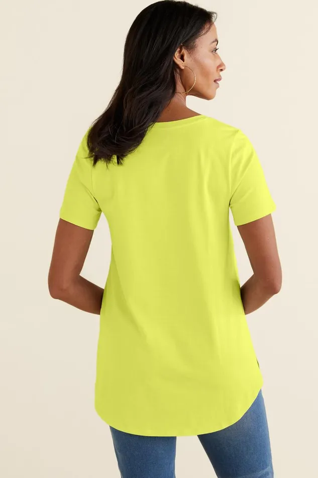 Women Soft Essential Supima Isabel Short Sleeve Tunic Rumba Red Soft Surroundings Tops Women Soft Essential Supima Isabel Short Sleeve Tunic Rumba Red Soft Surroundings Tops