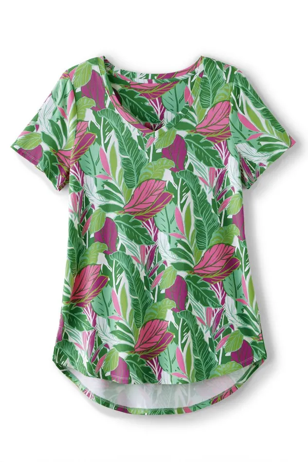 Women Soft Essential Supima Isabel Short Sleeve Tunic Rumba Red Soft Surroundings Tops Women Soft Essential Supima Isabel Short Sleeve Tunic Rumba Red Soft Surroundings Tops