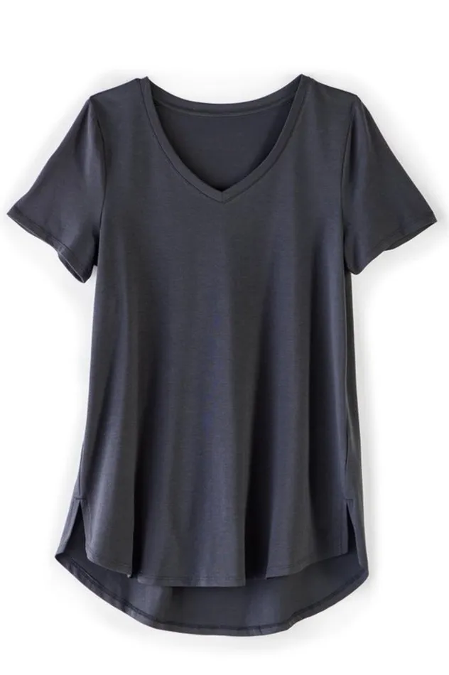 Women Soft Essential Supima Isabel Short Sleeve Tunic Rumba Red Soft Surroundings Tops Women Soft Essential Supima Isabel Short Sleeve Tunic Rumba Red Soft Surroundings Tops