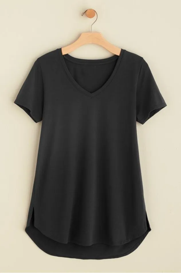 Women Soft Essential Supima Isabel Short Sleeve Tunic Rumba Red Soft Surroundings Tops Women Soft Essential Supima Isabel Short Sleeve Tunic Rumba Red Soft Surroundings Tops