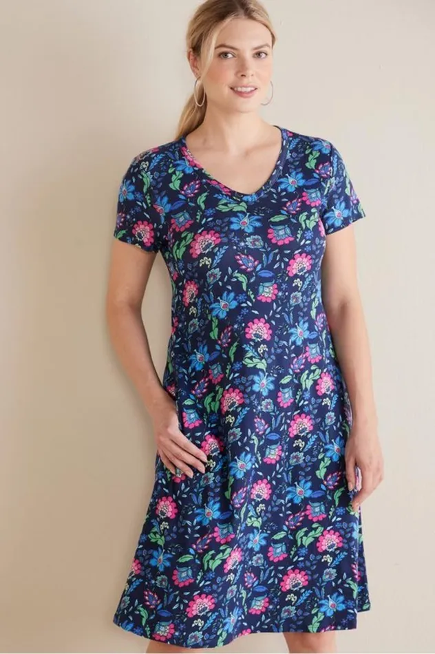 Women Soft Essential Supima TShirt Dress Gaia Garden Soft Surroundings Dresses Women Soft Essential Supima TShirt Dress Gaia Garden Soft Surroundings Dresses