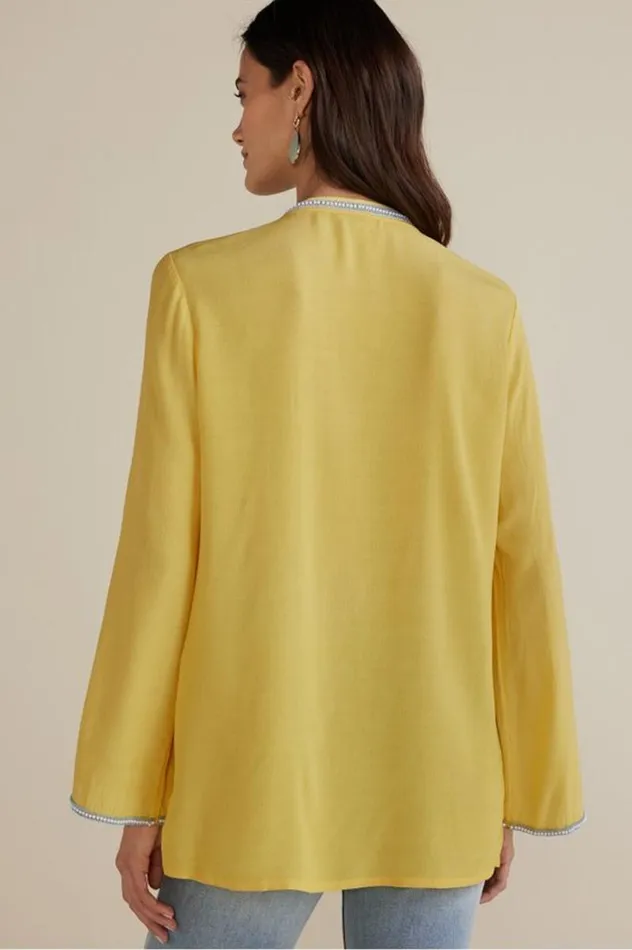 Women Soraya Embellished Tunic Sunstruck Soft Surroundings Tops Women Soraya Embellished Tunic Sunstruck Soft Surroundings Tops