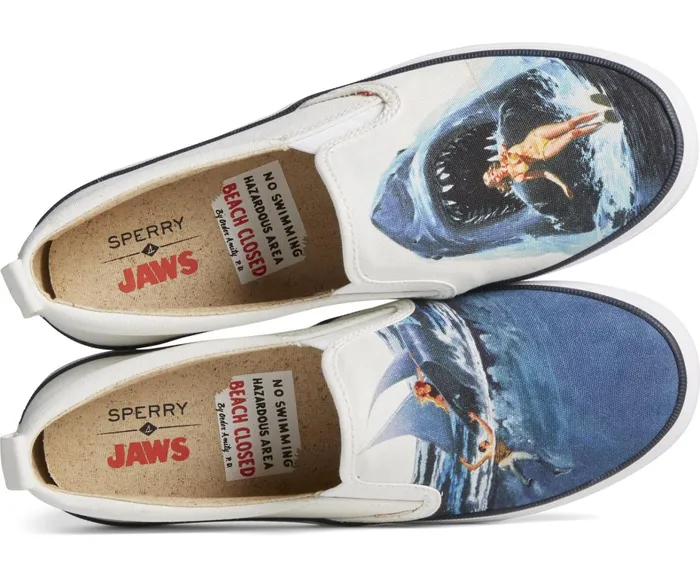 Women Sperry X JAWS Crest Twin Gore Poster Slip On Sneaker White Sperry Sneakers Women Sperry X JAWS Crest Twin Gore Poster Slip On Sneaker White Sperry Sneakers