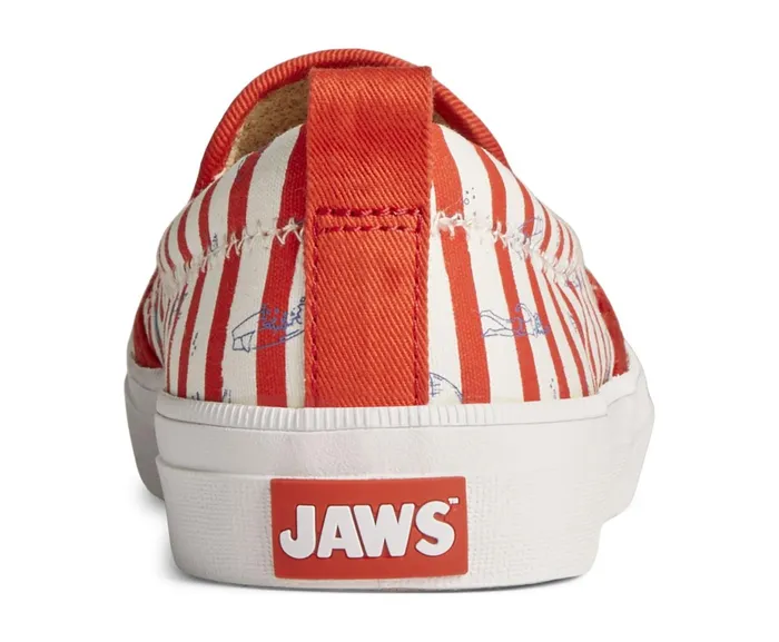 Women Sperry X JAWS Crest Twin Gore Stripe Slip On Sneaker Red Sperry Sneakers Women Sperry X JAWS Crest Twin Gore Stripe Slip On Sneaker Red Sperry Sneakers