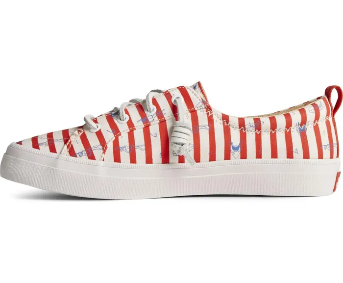 Women Sperry X JAWS Crest Vibe Stripe Sneaker Red Sperry Sneakers Women Sperry X JAWS Crest Vibe Stripe Sneaker Red Sperry Sneakers