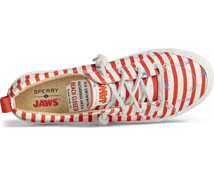 Women Sperry X JAWS Crest Vibe Stripe Sneaker Red Sperry Sneakers Women Sperry X JAWS Crest Vibe Stripe Sneaker Red Sperry Sneakers