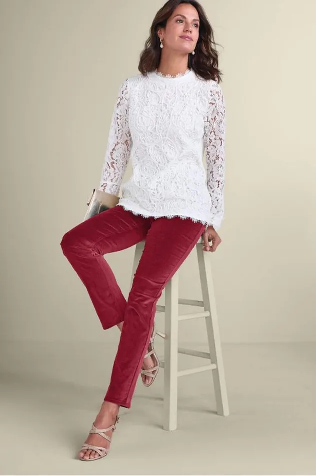 Women Sutton Velveteen PullOn Slim Leg Pants Pine Grove Soft Surroundings Pants Women Sutton Velveteen PullOn Slim Leg Pants Pine Grove Soft Surroundings Pants