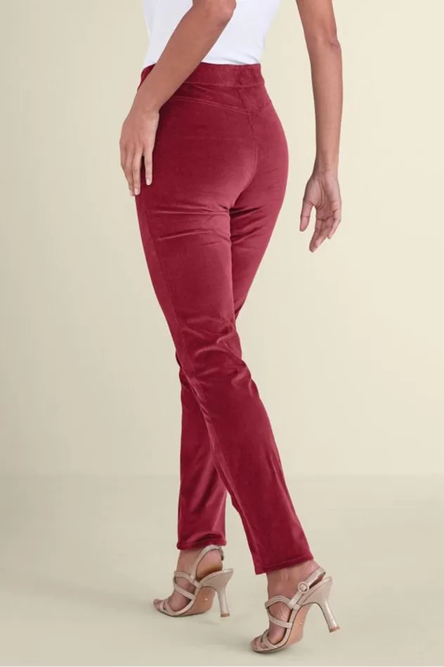Women Sutton Velveteen PullOn Slim Leg Pants Pine Grove Soft Surroundings Pants Women Sutton Velveteen PullOn Slim Leg Pants Pine Grove Soft Surroundings Pants