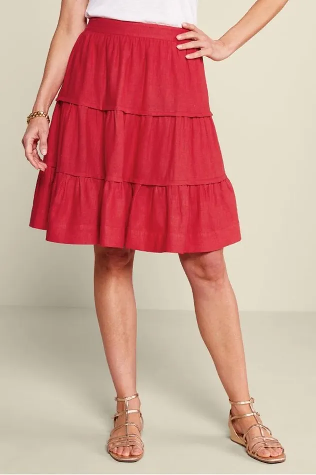 Women Talisa Linen Blend Skirt American Beauty Soft Surroundings Skirts