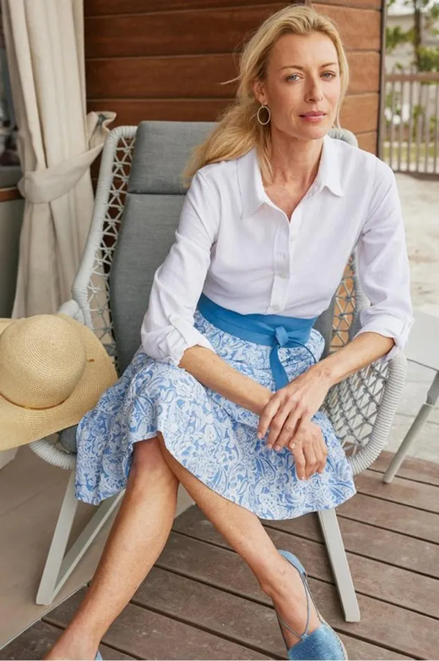Women Talisa Linen Blend Skirt American Beauty Soft Surroundings Skirts Women Talisa Linen Blend Skirt American Beauty Soft Surroundings Skirts