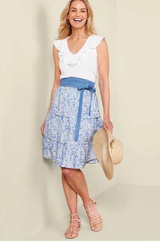 Women Talisa Linen Blend Skirt American Beauty Soft Surroundings Skirts Women Talisa Linen Blend Skirt American Beauty Soft Surroundings Skirts