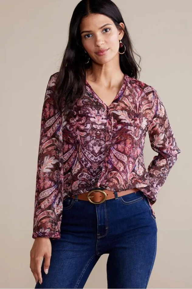 Women Tasha Top Multi Tapestry Soft Surroundings Tops Women Tasha Top Multi Tapestry Soft Surroundings Tops
