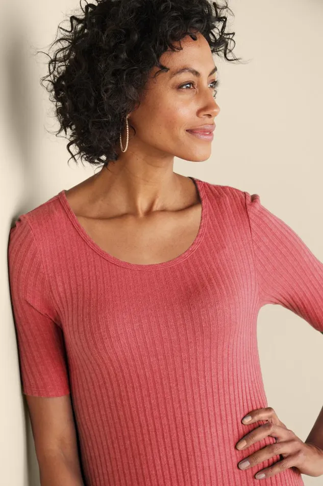 Women Textured Short Sleeve Santiago Dress Rose Soft Surroundings Dresses Women Textured Short Sleeve Santiago Dress Rose Soft Surroundings Dresses