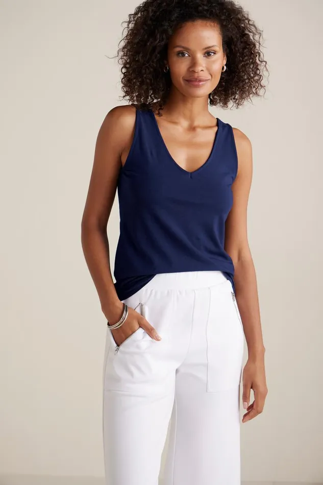Women The Convertible Tank White Soft Surroundings Tops Women The Convertible Tank White Soft Surroundings Tops