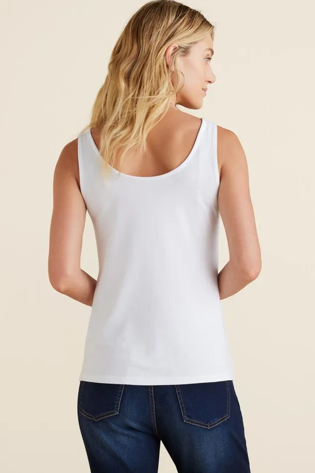 Women The Convertible Tank White Soft Surroundings Tops Women The Convertible Tank White Soft Surroundings Tops