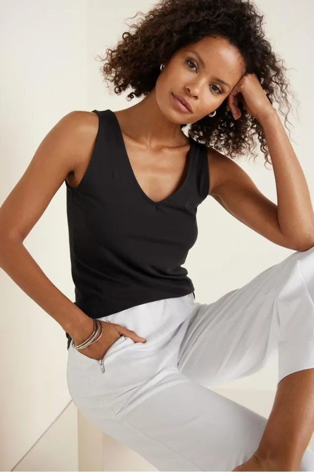 Women The Convertible Tank White Soft Surroundings Tops Women The Convertible Tank White Soft Surroundings Tops