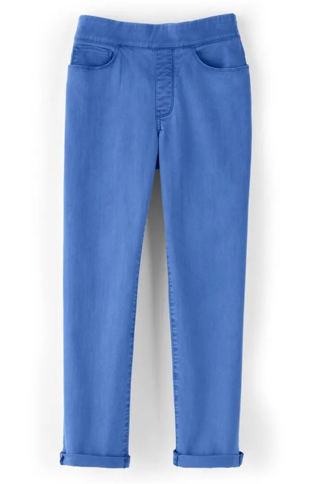 Women The Ultimate Denim PullOn Crop White Soft Surroundings Jeans Women The Ultimate Denim PullOn Crop White Soft Surroundings Jeans